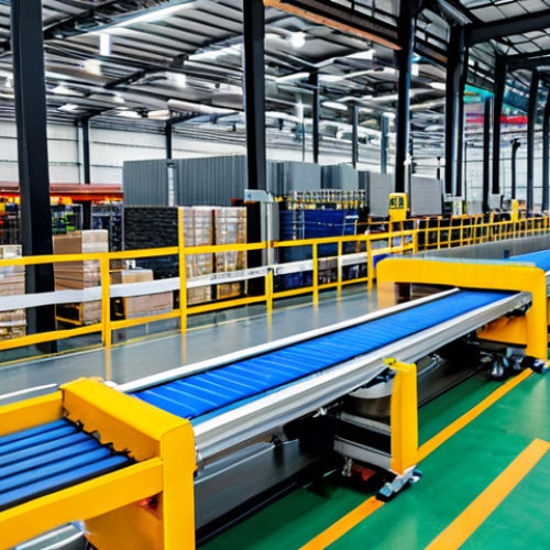 Modern Logistics Hub**

"A bustling, modern logistics hub in Malaysia, showcasing advanced automation technology. Conveyor belts move packages, robotic arms sort items, and fully clothed workers monitor operations from a control room. The environment is clean, efficient, and brightly lit. Outside, lorries are being loaded and unloaded. Safe for work, appropriate content, fully clothed workers, professional environment, perfect anatomy, correct proportions, family-friendly."

**